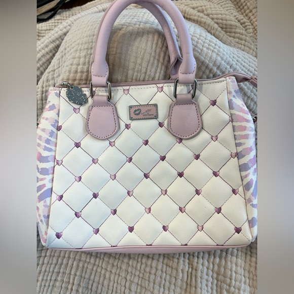Elegant Pink and White Satchel - Picture 2 of 10